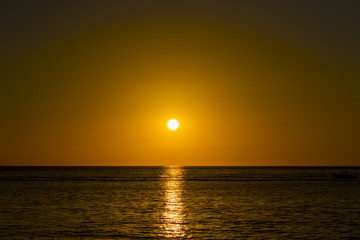 Sunset on the beach. Background, texture