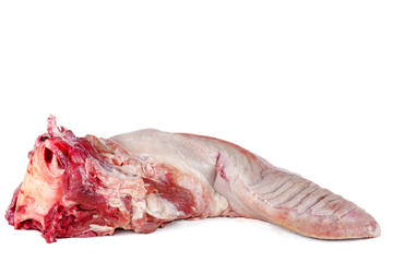 Raw pork tongue
