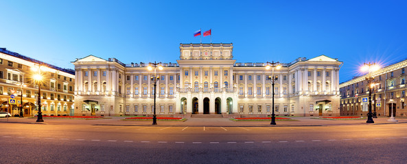 Mariinsky Palace in old town St. Petersburg Russia