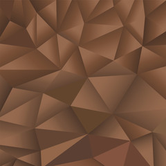 Fototapeta premium Abstract brown geometric background from triangles. Vector