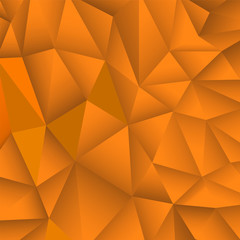 Abstract orange geometric background from triangles. Vector