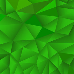 Fototapeta na wymiar Abstract green geometric background from triangles. Vector
