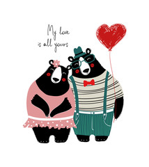 Couple Of Bears In Love.