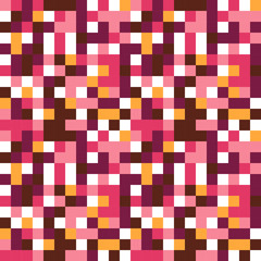 Squares mosaic geometric vector seamless pattern.