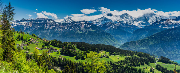Switzerland, Engelberg Alps panoramic view 