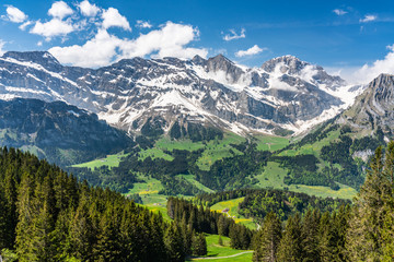 Fototapeta na wymiar Switzerland, Engelberg Alps panoramic view 