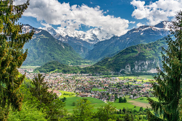 Switzerland, Interlaken panorama scenic view