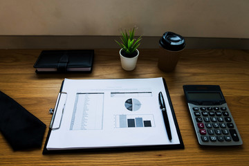 Close up object Business concept. Business workplace on the table.