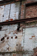 old wall with peeling paint