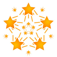 Set of stars different directions motion. Falling star. Vector illustration