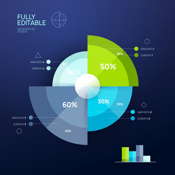 Vector infographic design template. Diagram for data presentation.
