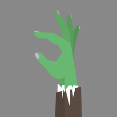 Zombie Hand business flat vector