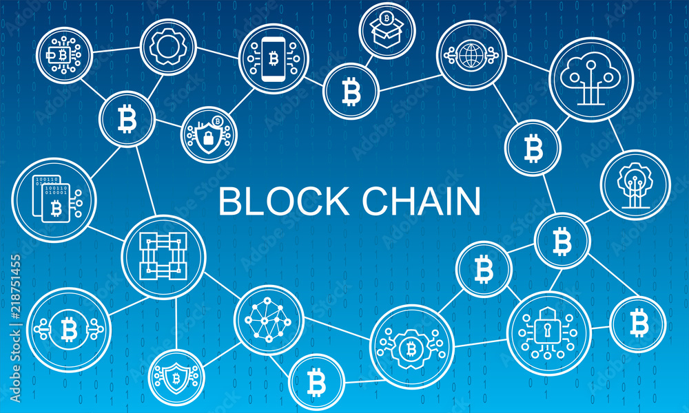 Poster block chain concept. abstract network connection. design background and info graphic. vector graphic
