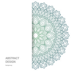 Ornament color card with mandala. Vintage decorative elements. Hand drawn background. Abstract design