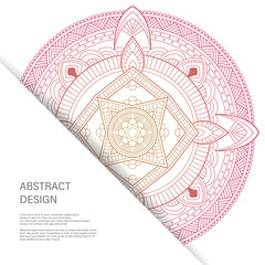 Ornament color card with mandala. Vintage decorative elements. Hand drawn background. Abstract design
