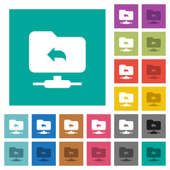 FTP parent directory square flat multi colored icons
