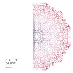 Ornament color card with mandala. Vintage decorative elements. Hand drawn background. Abstract design