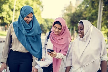 A group of young Muslim women