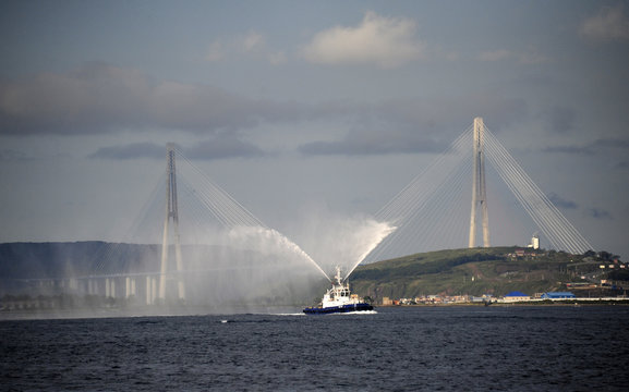 Military Ships Of The Russian Pacific Fleet In Vladivostok