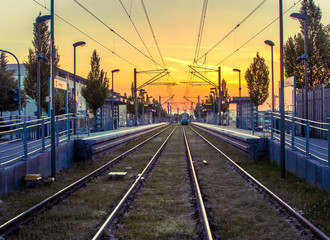 sunrise in the city