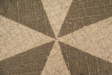 City floor with tiles in star shape