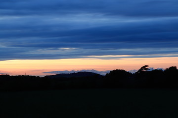 Cloudy evening sky