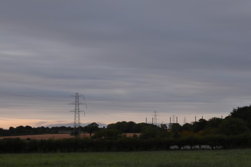 Grey clouds above the power plant
