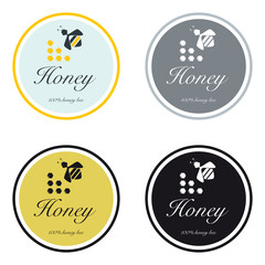 Etichetta per il miele d'api