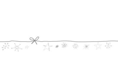 Schleife Band Banner Silber Grau Sterne Stern Schnee Schneeflocke Flocken Symbole 