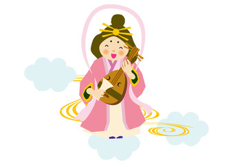 七福神。幸福の神様。弁財天。