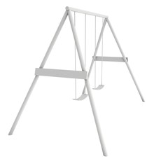 Kids swing model. 3d render isolated on white