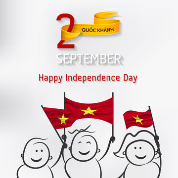 Vietnam national day vector (Quốc khánh). Vietnam independence day.