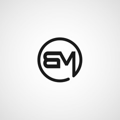 Initial Letter BM Logo Template Design