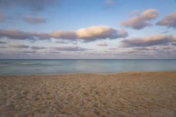 Calm on the beach of Formentera. Spain