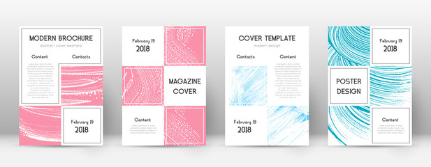 Obraz premium Cover page design template. Business brochure layout. Beautiful trendy abstract cover page. Pink and