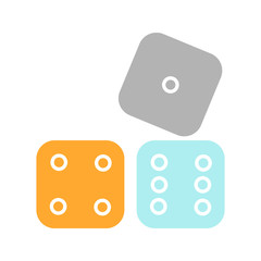 Dices glyph color icon
