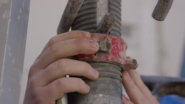 Ger&uuml;st Baustelle close up