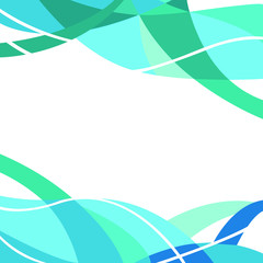 青のさわやかな文字スペース付きフレーム