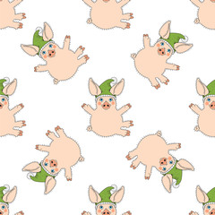 Happy chinese new year 2019 banner card of pig