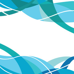 青のさわやかな文字スペース付きフレーム