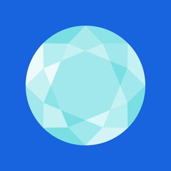 diamond, jewelry related icon, flat design