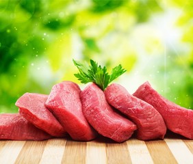 Fresh Raw Meat Background on  background