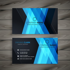abstract dark blue business card design