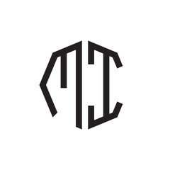 two letter MI octagon logo