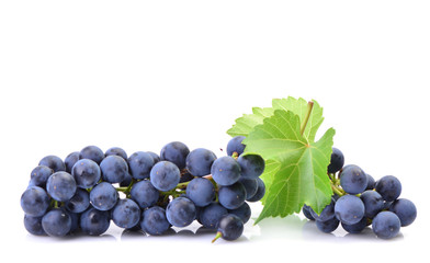 Grapes on a white background