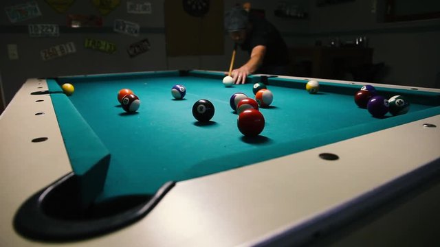 A poolbilliard in a pub.