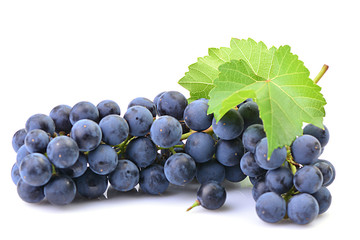 Grapes on a white background