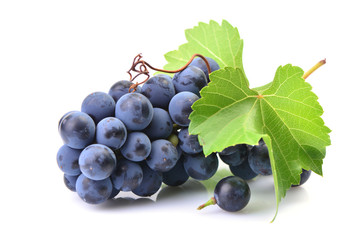 Grapes on a white background