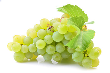 Grapes on a white background