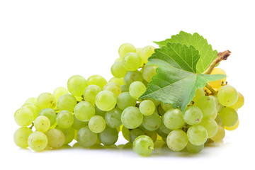 Grapes on a white background